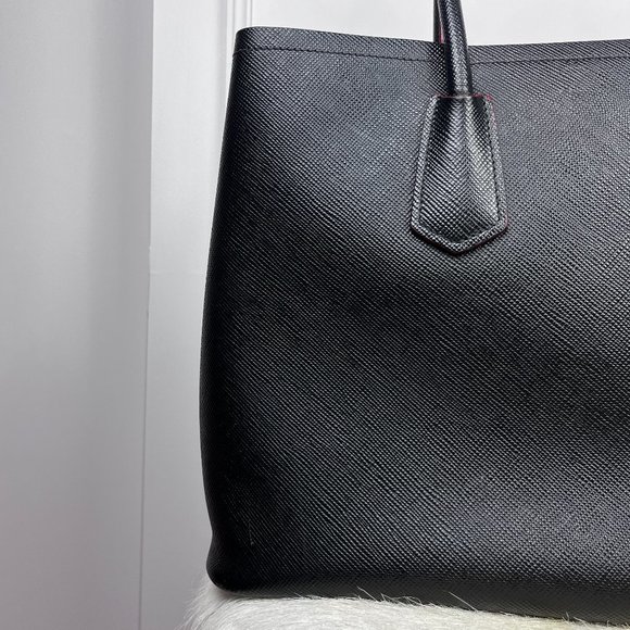 Prada Black Large Double Leather Tote - Picture 4 of 14